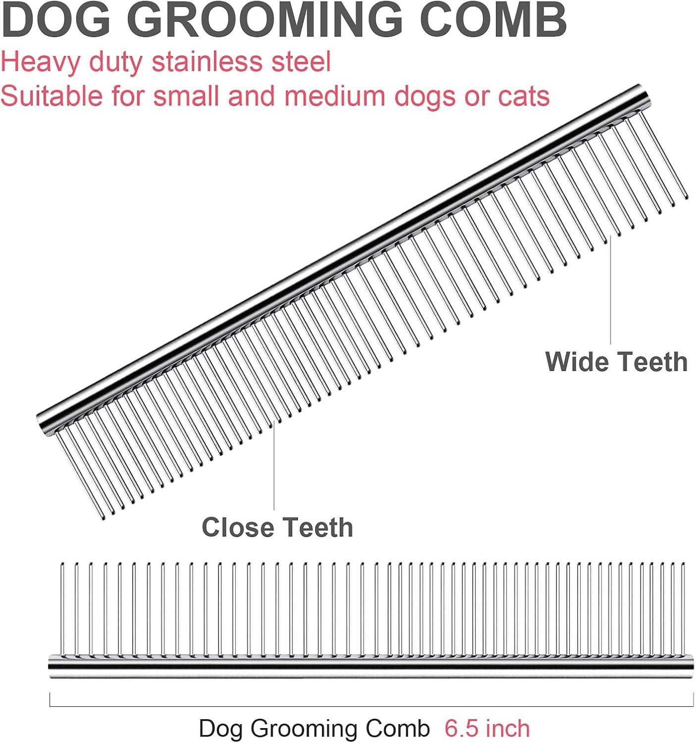 Professional Dog Grooming Scissors Set – Stainless Steel Shears with Round Tips & Comb for Dogs & Cats - Image 5